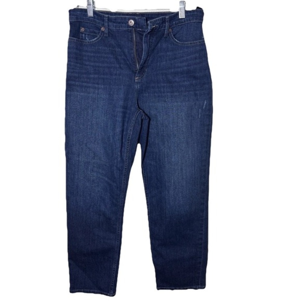 Duluth Trading Co Womens Dark Wash Straight Leg Denim Jeans Size 10‎ Casual Work